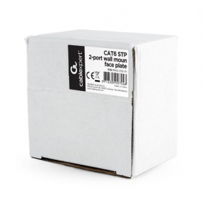 Gembird STP CAT6, 2 portos keystone, s&uuml;llyesztett fali doboz (MWS-2S6-01)