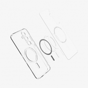 Spigen Ultra Hybrid Metal Ring (MagFit) Samsung Galaxy S24 FE tok &aacute;tl&aacute;tsz&oacute;-feh&eacute;r (ACS08622)