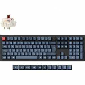 Keychron V6 Max barna kapcsolós, mechanikus billentyűzet fekete-szürke (V6M-D3Z-HU)