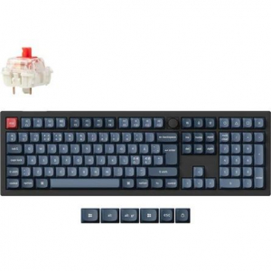 Keychron V6 Max piros kapcsolós, mechanikus billentyűzet fekete-szürke (V6M-D1Z-HU)