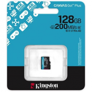 128GB microSDXC Kingston Canvas Go! Plus UHS-1 U3 V30 A2 mem&oacute;riak&aacute;rtya (SDCG4/128GBSP)