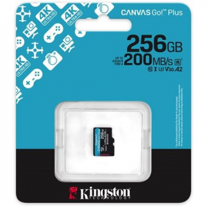256GB microSDXC Kingston Canvas Go! Plus UHS-1 U3 V30 A2 mem&oacute;riak&aacute;rtya (SDCG4/256GBSP)