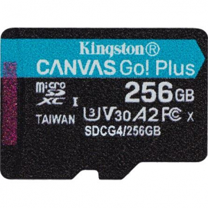 256GB microSDXC Kingston Canvas Go! Plus UHS-1 U3 V30 A2 mem&oacute;riak&aacute;rtya (SDCG4/256GBSP)