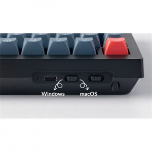 Keychron V6 Max barna kapcsolós, mechanikus billentyűzet fekete-szürke (V6M-D3Z-HU)