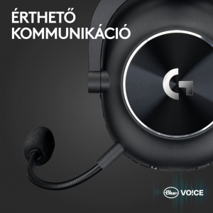 Logitech PRO X 2 LIGHTSPEED vezeték nélküli gamer fejhallgató + állvány fekete (991-000550)