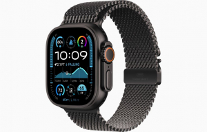 Apple Watch Ultra 2 GPS + Cellular 49mm fekete titántok, fekete titán milánói szíj L méret (MX5V3CM/A)