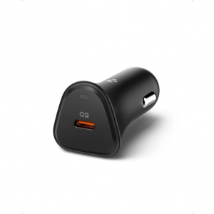 Spigen Essential EV301 USB-C aut&oacute;s t&ouml;ltő 30W fekete (ACP08699)