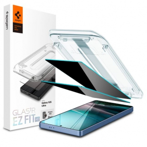 Spigen Glas.tR EZ Fit HD Privacy Samsung Galaxy S25 Ultra kijelzővédő betekintés elleni védelemmel (AGL09335)