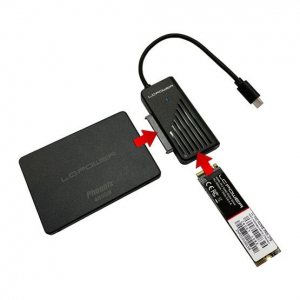 LC Power USB > SATA &eacute;s NVMe &aacute;talak&iacute;t&oacute; (LC-ADA-USB-SATA-NVME)