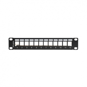 Lanberg &uuml;res patch panel 12 port 1U 10" FTP fekete (PPKS-9212-B)