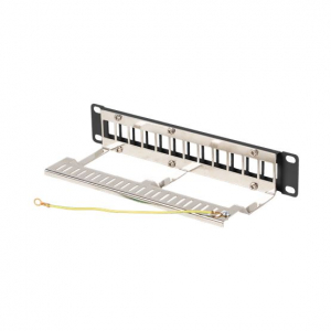 Lanberg &uuml;res patch panel 12 port 1U 10" FTP fekete (PPKS-9212-B)