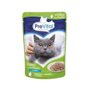 Prevital macskaeledel szárnyas szószban ivartalanított macskáknak 100 g (032-003-000-0078)