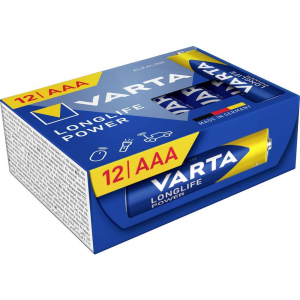 Varta Longlife Power AAA alk&aacute;li mang&aacute;n mikroelem 1.5V cube pack 12 db (4903121132)
