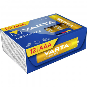 Varta Longlife AAA alk&aacute;li mang&aacute;n mikroelem 1.5V  cube pack 12 db (4103301132)