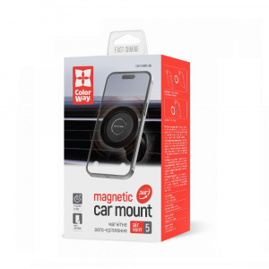 ColorWay Air Vent-5 szellőzőr&aacute;csra helyezhető m&aacute;gneses aut&oacute;s tart&oacute; fekete (CW-CHM15-BK)