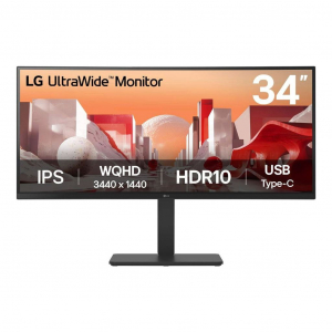 34" LG 34BA75QE-B monitor fekete