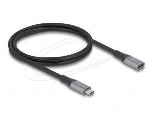 Delock USB-C PD 3.1 240 W hosszabb&iacute;t&oacute; k&aacute;bel 1m fekete (81201)