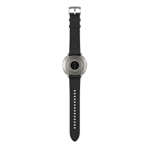 Amazfit Active 2 NFC (Round) okosóra fekete bőrszíj (XMAMAACT2RNDLEA)