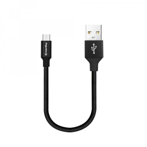 ColorWay USB-A - MicroUSB adat- &eacute;s t&ouml;ltők&aacute;bel 25cm fekete (CW-CBUM048-BK)