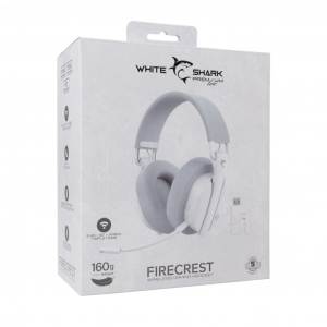 White Shark FIRECREST vezeték nélküli Gaming fejhallgató fehér (WGH-2444W)