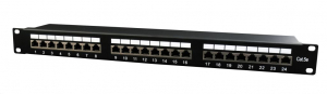 Gembird NPP-C524-002 patch panel 24 port 1U 19" CAT 5e