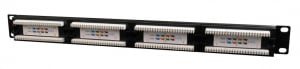 Gembird NPP-C524CM-001 patch panel 24 port 1U 19" CAT 5e