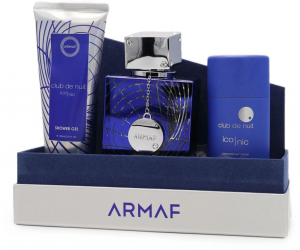 Armaf Club De Nuit Blue Iconic EDP szett 280 ml (EDP 105ml + tusfürdő 100ml + szilárd dezodor 75g) Uraknak