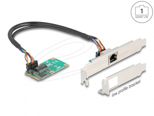 Delock Mini PCIe Gigabit LAN h&aacute;l&oacute;zati k&aacute;rtya (95268)