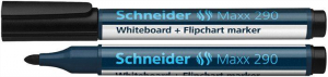SCHNEIDER "Maxx 290" Tábla- és flipchart marker, 1-3 mm, kúpos, fekete (TSC290FK)