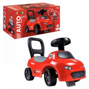 Smoby : Auto Ride-on átalakítható járássegítő bébitaxi - piros (7600720541)