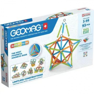 GEOMAG Supercolor Recycled: Mágneses építőjáték készlet - 93 db-os (09543)