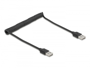 Delock EASY-USB 2.0 összekötő kábel 0.8m fekete (90124)