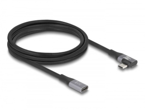Delock USB 20 Gbps Type-C hosszabbítókábel PD3.1 240W 2m fekete (81148)