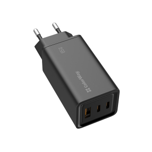 ColorWay USB t&ouml;ltő adapter, GaN3 Pro Power Delivery (USB-A + 2 USB TYPE-C) (65W) fekete (CW-CHS039PD-BK)