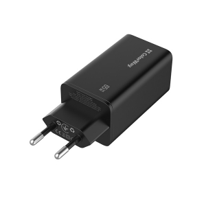 ColorWay USB t&ouml;ltő adapter, GaN3 Pro Power Delivery (USB-A + 2 USB TYPE-C) (65W) fekete (CW-CHS039PD-BK)