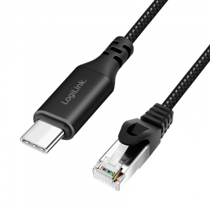 LogiLink USB 3.2 Type-C Ethernet k&aacute;bel 2m fekete (CU0412)