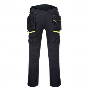 PORTWEST XL (40) fényvisszaverős lengőzsebes munkás nadrág 16 zsebbel, fekete, DX440 DX4 (DX440BKR40)