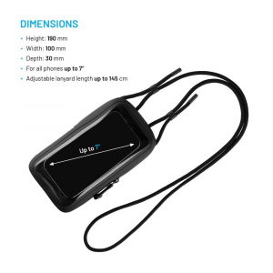 FIXED Dry Case v&iacute;z&aacute;ll&oacute; telefon tok 7"-ig fekete (FIXDR-CS-BK)