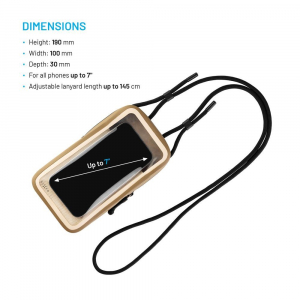 FIXED Dry Case v&iacute;z&aacute;ll&oacute; telefon tok 7"-ig khaki sz&iacute;nű (FIXDR-CS-KH)