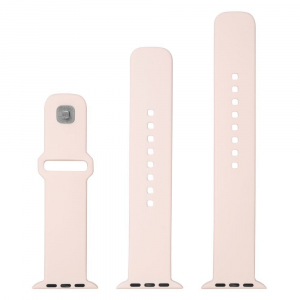 FIXED Sporty Apple Watch 38/40/41mm szilikon szíj szett rózsaszín (FIXSST2-436-PI)