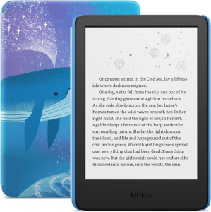 Amazon Kindle Kids (2024) Space Whale Design e-book olvasó 16GB (5078255EG701213)