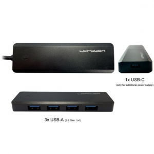LC Power LC-HUB-U3-4-V2 4 portos USB 3.0 Hub