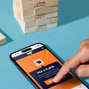 Jenga ügyességi társasjáték digitális kockával (G1499)