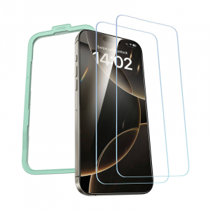 UGREEN SP629 iPhone 16 Pro edzett üvegfólia, 2 db + rögzítőkeret (45973)