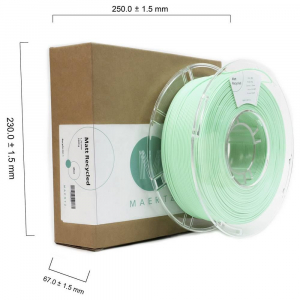 Maertz PLA Matt Recycled nyomtat&oacute;sz&aacute;l &uacute;jrahasznos&iacute;tott anyagb&oacute;l 1.75mm, 1kg matt mentaz&ouml;ld (PMMA-1014-008)