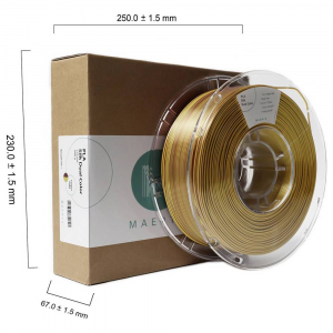 Maertz PLA Silk Dual Color nyomtatószál 1.75mm, 1kg selymesen fényes réz- és aranyszínű (PMMA-1021-003)