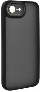 Gigapack Apple iPhone 16e szilikon tok akril h&aacute;tlappal fekete (GP-167705)