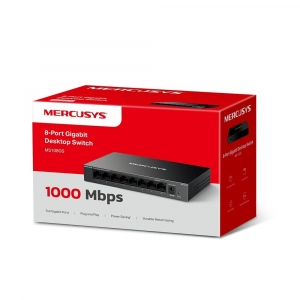 DUPLA CIKK! EZZEL: msMS108GS    Tp-Link Mercusys 8x1000Mbps, f&eacute;mh&aacute;zas asztali switch (MS108GS)