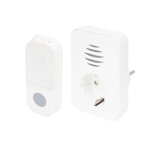 Home vezeték nélküli csengő, elemes nyomógomb, max 150m hatótáv, 38 dallam, IP44 nyomógomb (DBA1101AC)