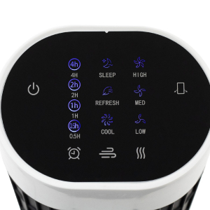 Home oszlopventil&aacute;tor, 45 W, 3 sebess&eacute;gfokozat, t&aacute;vir&aacute;ny&iacute;t&oacute;, kikapcsol&aacute;s időz&iacute;t&eacute;s, oszcill&aacute;l&aacute;s, nagy m&eacute;retű kijelző (TWFR100B)